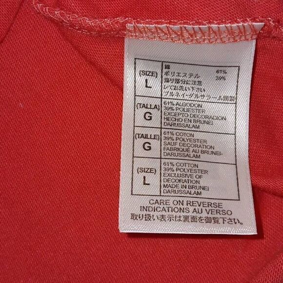 Alice and Wonderland Scooped Neck Cotton Shirt Size Large  Brand Disney  Color O - Picture 5 of 6